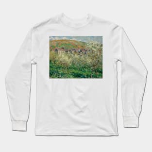 Flowering Plum Trees by Claude Monet Long Sleeve T-Shirt
